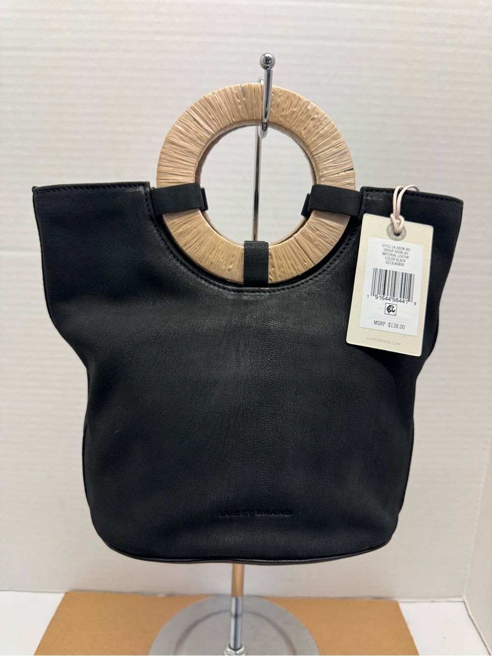 Lucky Brand Genuine Leather Ason Bucket Crossbody Bag